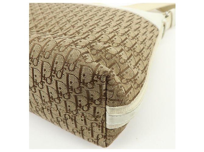 Borsa a tracolla Christian Dior Street Chic Trotter Canvas Leather Beige - vista 11