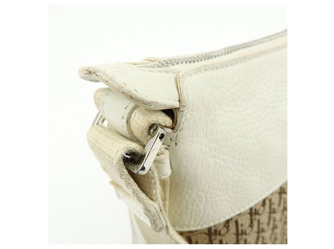 Borsa a tracolla Christian Dior Street Chic Trotter Canvas Leather Beige - vista 14