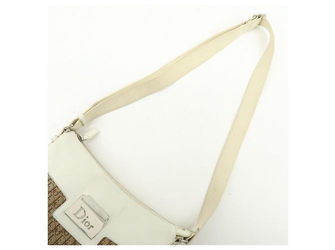 Borsa a tracolla Christian Dior Street Chic Trotter Canvas Leather Beige - vista 6
