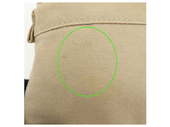 Hermès HERMES Bolide Mini Bolsa de Lona de Algodão e Couro Bege - vista 14