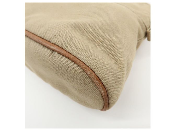 Hermès HERMES Bolide Mini Bolsa de Lona de Algodão e Couro Bege - vista 6