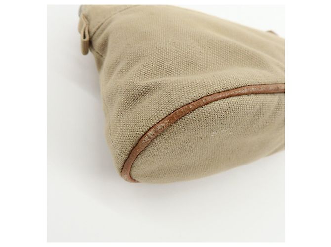 Hermès HERMES Bolide Mini Bolsa de Lona de Algodão e Couro Bege - vista 9