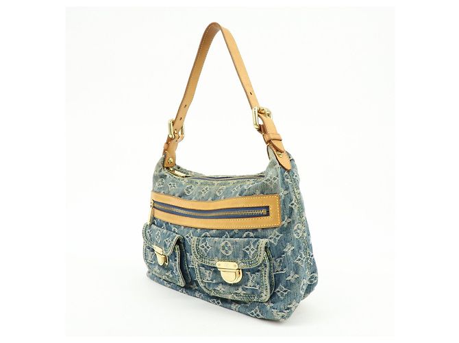 Louis Vuitton Monogram Denim Baggy PM Borsa 2Way Borsa a Tracolla M95049 - vista 3