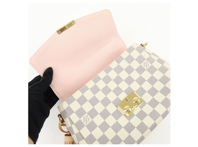 Louis Vuitton Damier Azur Croisette Canvas Leather 2Way Bag N41581 - vista 18