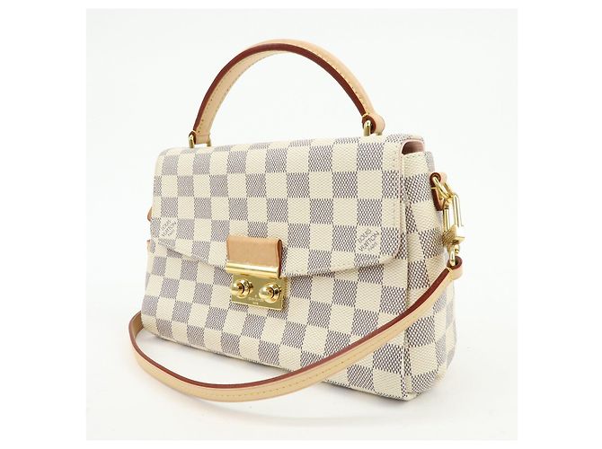 Louis Vuitton Damier Azur Croisette Canvas Leather 2Way Bag N41581 - vista 3