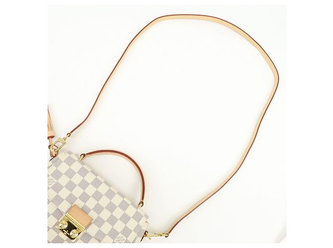 Louis Vuitton Damier Azur Croisette Canvas Leather 2Way Bag N41581 - vista 6