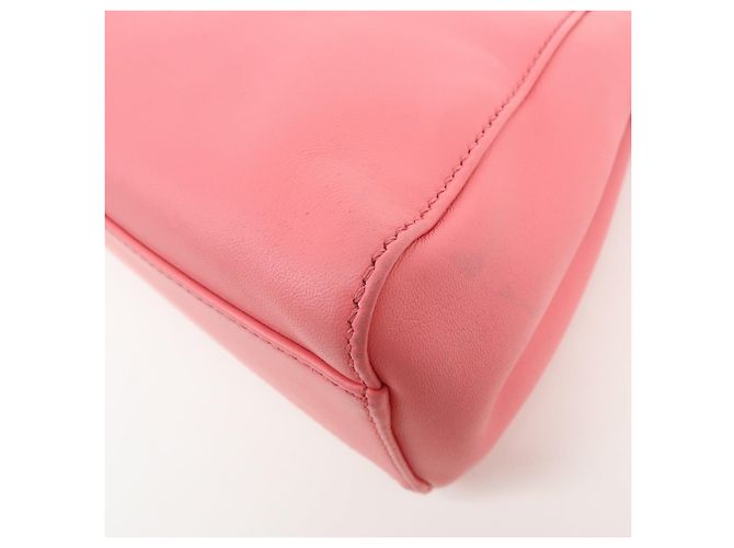 FENDI Peekaboo Mini Borsa a Tracolla e a Mano 2Way in Pelle Rosa 8BN244 - vista 13