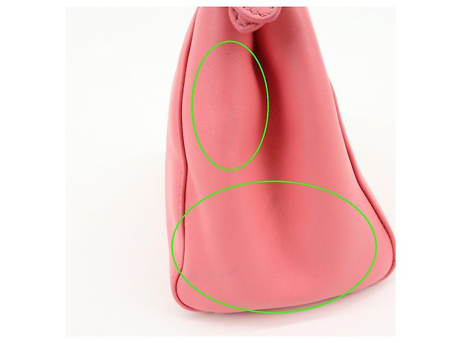 FENDI Peekaboo Mini Borsa a Tracolla e a Mano 2Way in Pelle Rosa 8BN244 - vista 18