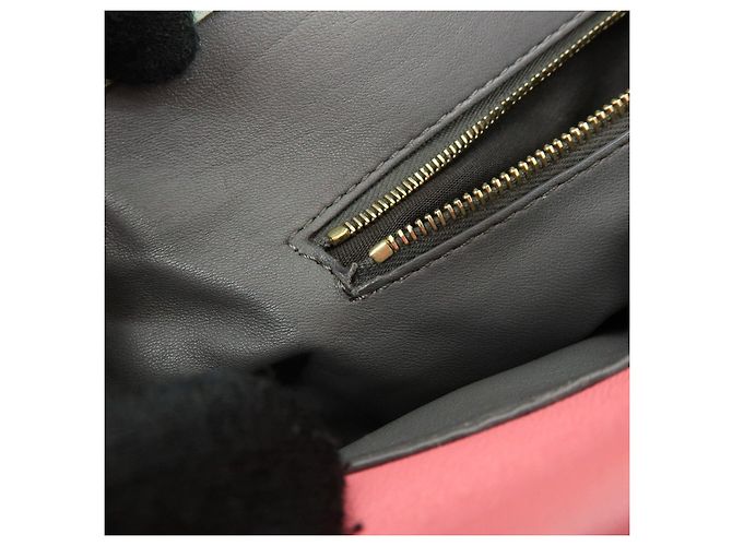 FENDI Peekaboo Mini Borsa a Tracolla e a Mano 2Way in Pelle Rosa 8BN244 - vista 22