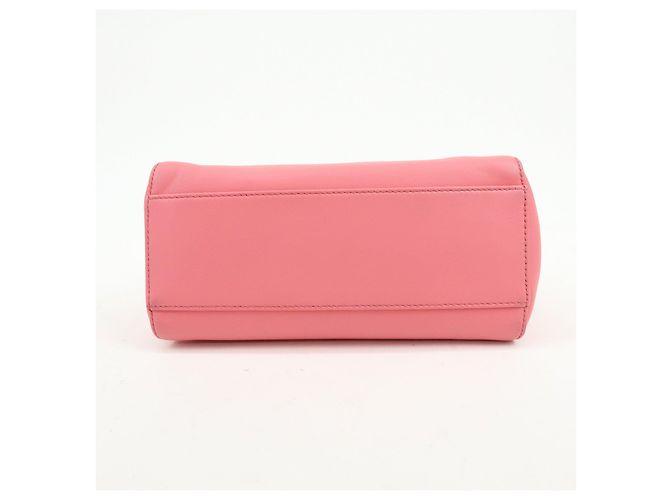 FENDI Peekaboo Mini Borsa a Tracolla e a Mano 2Way in Pelle Rosa 8BN244 - vista 5