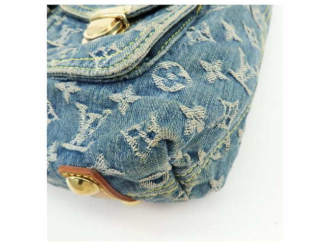 Louis Vuitton Monogram Denim Baggy GM Shoulder Bag Blue M95048 - vista 10