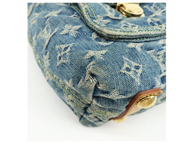 Louis Vuitton Monogram Denim Baggy GM Shoulder Bag Blue M95048 - vista 11