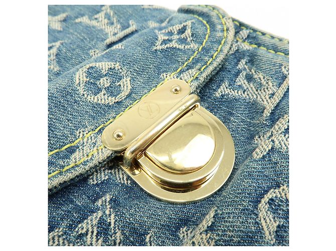 Louis Vuitton Monogram Denim Baggy GM Shoulder Bag Blue M95048 - vista 15