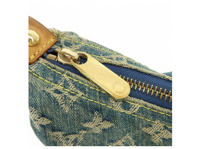 Louis Vuitton Monogram Denim Baggy GM Shoulder Bag Blue M95048 - vista 17