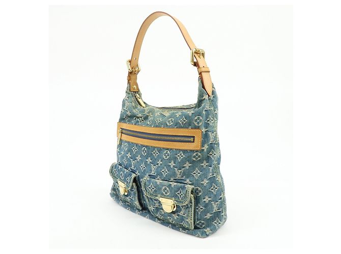 Louis Vuitton Monogram Denim Baggy GM Shoulder Bag Blue M95048 - vista 3