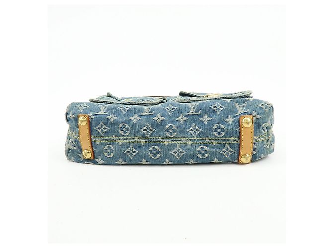 Louis Vuitton Monogram Denim Baggy GM Shoulder Bag Blue M95048 - vista 5
