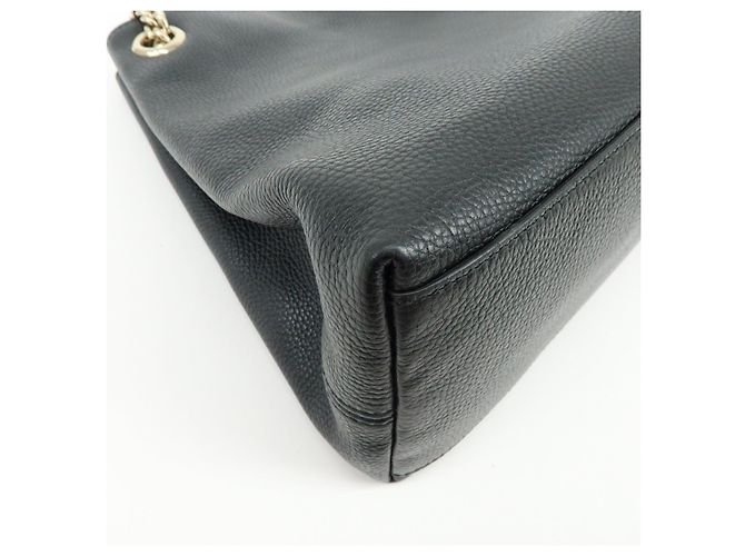 Borsa GUCCI SOHO Interlocking G Chain Shoulder Bag Tote Bag Black 536196 - vista 10