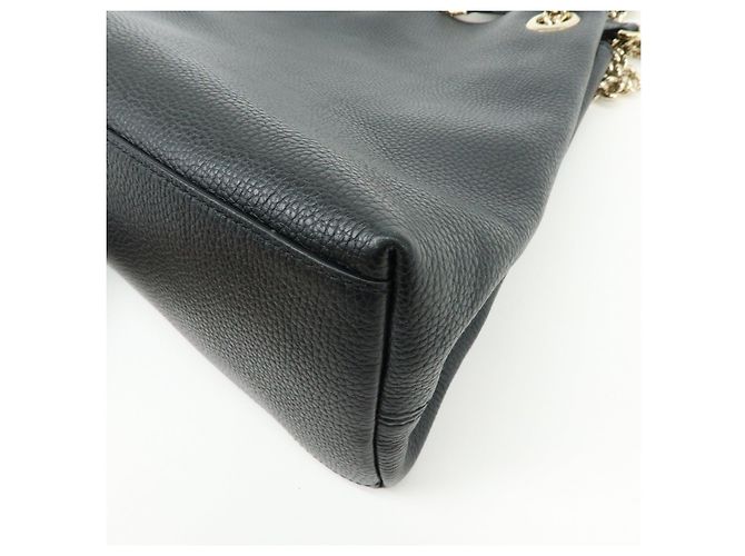 Borsa GUCCI SOHO Interlocking G Chain Shoulder Bag Tote Bag Black 536196 - vista 11