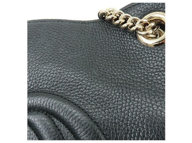 Borsa GUCCI SOHO Interlocking G Chain Shoulder Bag Tote Bag Black 536196 - vista 15