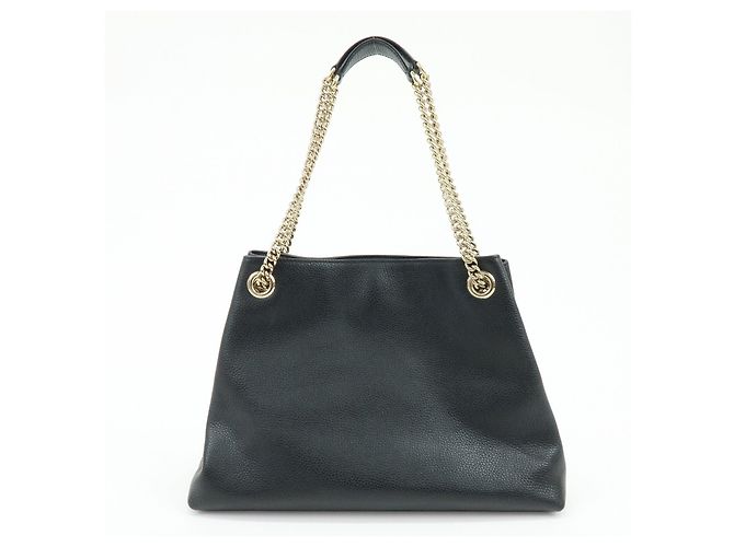 Borsa GUCCI SOHO Interlocking G Chain Shoulder Bag Tote Bag Black 536196 - vista 2