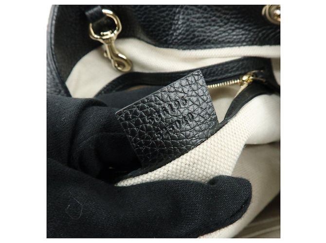 Borsa GUCCI SOHO Interlocking G Chain Shoulder Bag Tote Bag Black 536196 - vista 20