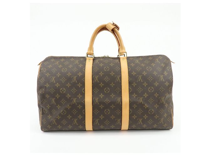 Louis Vuitton Monogram Keep All 50 Boston Bag Hand Bag Brown M41426 - vista 2
