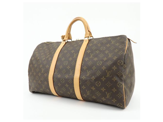 Louis Vuitton Monogram Keep All 50 Boston Bag Hand Bag Brown M41426 - vista 3