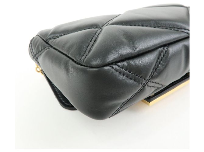 VERSACE Borsa a tracolla in pelle Medusa con catena Nera - vista 11
