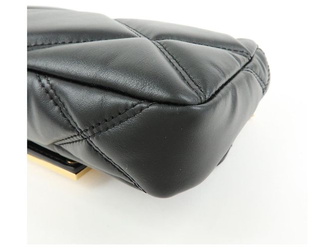 VERSACE Borsa a tracolla in pelle Medusa con catena Nera - vista 12