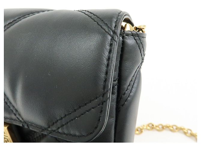 VERSACE Borsa a tracolla in pelle Medusa con catena Nera - vista 14