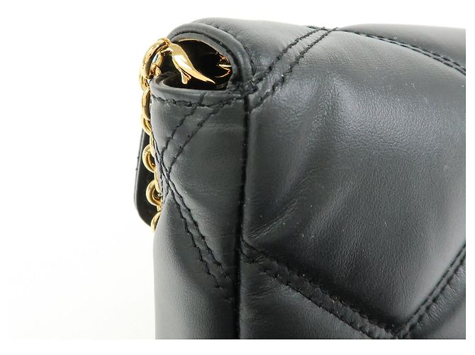 VERSACE Borsa a tracolla in pelle Medusa con catena Nera - vista 15