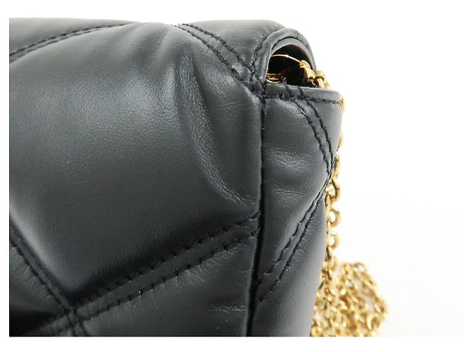 VERSACE Borsa a tracolla in pelle Medusa con catena Nera - vista 16