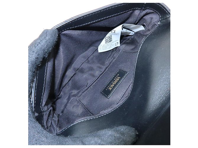VERSACE Borsa a tracolla in pelle Medusa con catena Nera - vista 20