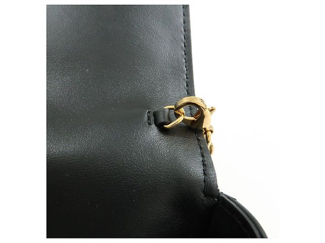 VERSACE Borsa a tracolla in pelle Medusa con catena Nera - vista 8