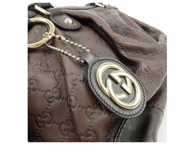 Borsa a tracolla 2Way GUCCI Sukey Interlocking G Guccissima in pelle 247902 - vista 15