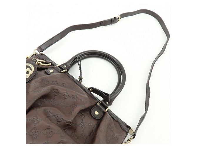 Borsa a tracolla 2Way GUCCI Sukey Interlocking G Guccissima in pelle 247902 - vista 6