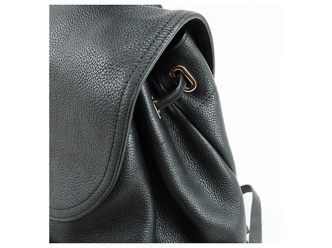 COACH Logo Leder-Rucksack mit Drehverschluss Schwarz - Ansicht 12