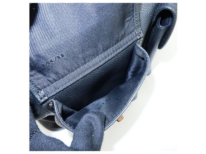 COACH Logo Leder-Rucksack mit Drehverschluss Schwarz - Ansicht 14