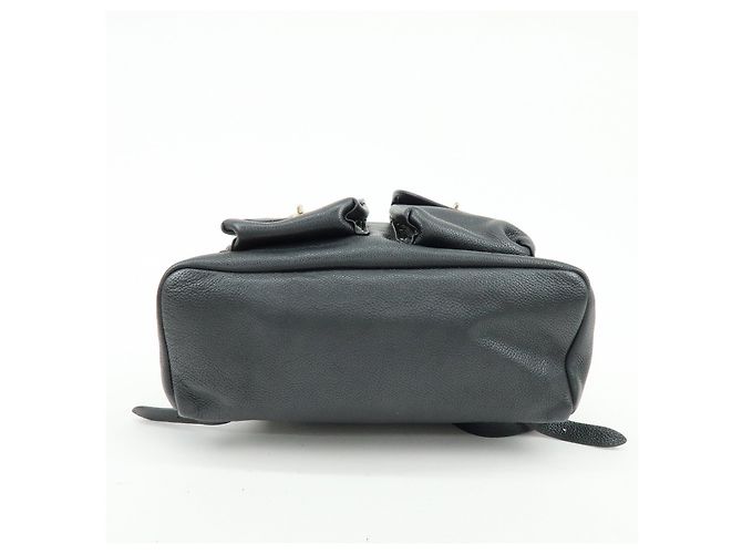 COACH Logo Leder-Rucksack mit Drehverschluss Schwarz - Ansicht 5