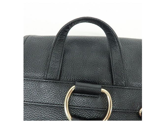 COACH Logo Leder-Rucksack mit Drehverschluss Schwarz - Ansicht 7