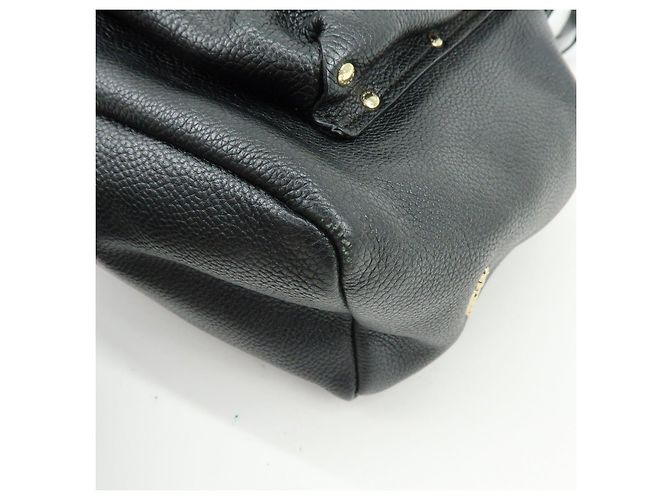 COACH Logo Leder-Rucksack mit Drehverschluss Schwarz - Ansicht 9