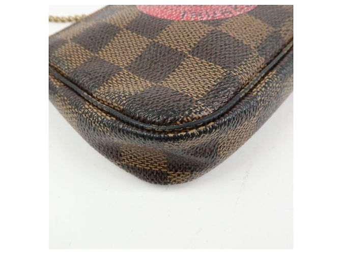 Louis Vuitton Damier T&B Mini Pochette Accessoires Pouch Brown N58011 - vista 11