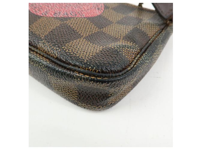 Louis Vuitton Damier T&B Mini Pochette Accessoires Pouch Brown N58011 - vista 12
