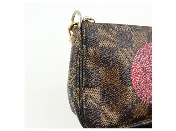 Louis Vuitton Damier T&B Mini Pochette Accessoires Pouch Brown N58011 - vista 15