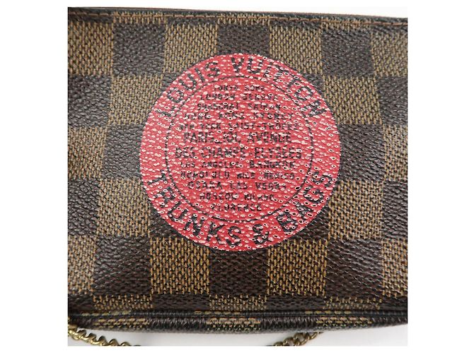 Louis Vuitton Damier T&B Mini Pochette Accessoires Pouch Brown N58011 - vista 19