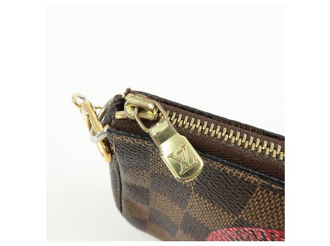 Louis Vuitton Damier T&B Mini Pochette Accessoires Pouch Brown N58011 - vista 20