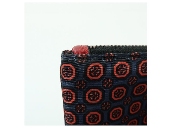 PRADA Triangle Logo Nylon Leather Mini Pouch Key Ring Navy 2TT072 - view 12