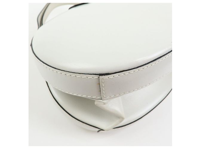 Loewe Logo Runde Leder Handtasche White - Ansicht 12
