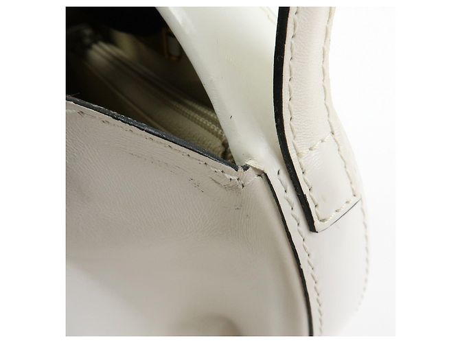 Loewe Logo Runde Leder Handtasche White - Ansicht 18
