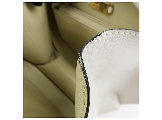 Loewe Logo Runde Leder Handtasche White - Ansicht 21